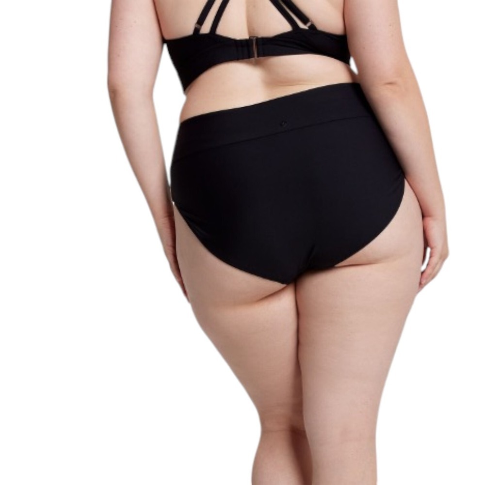 CALIA Womens Mid Rise Wide Banded Swim Bikini Bottoms NWT - Size XXL - Black - Picture 4 of 11